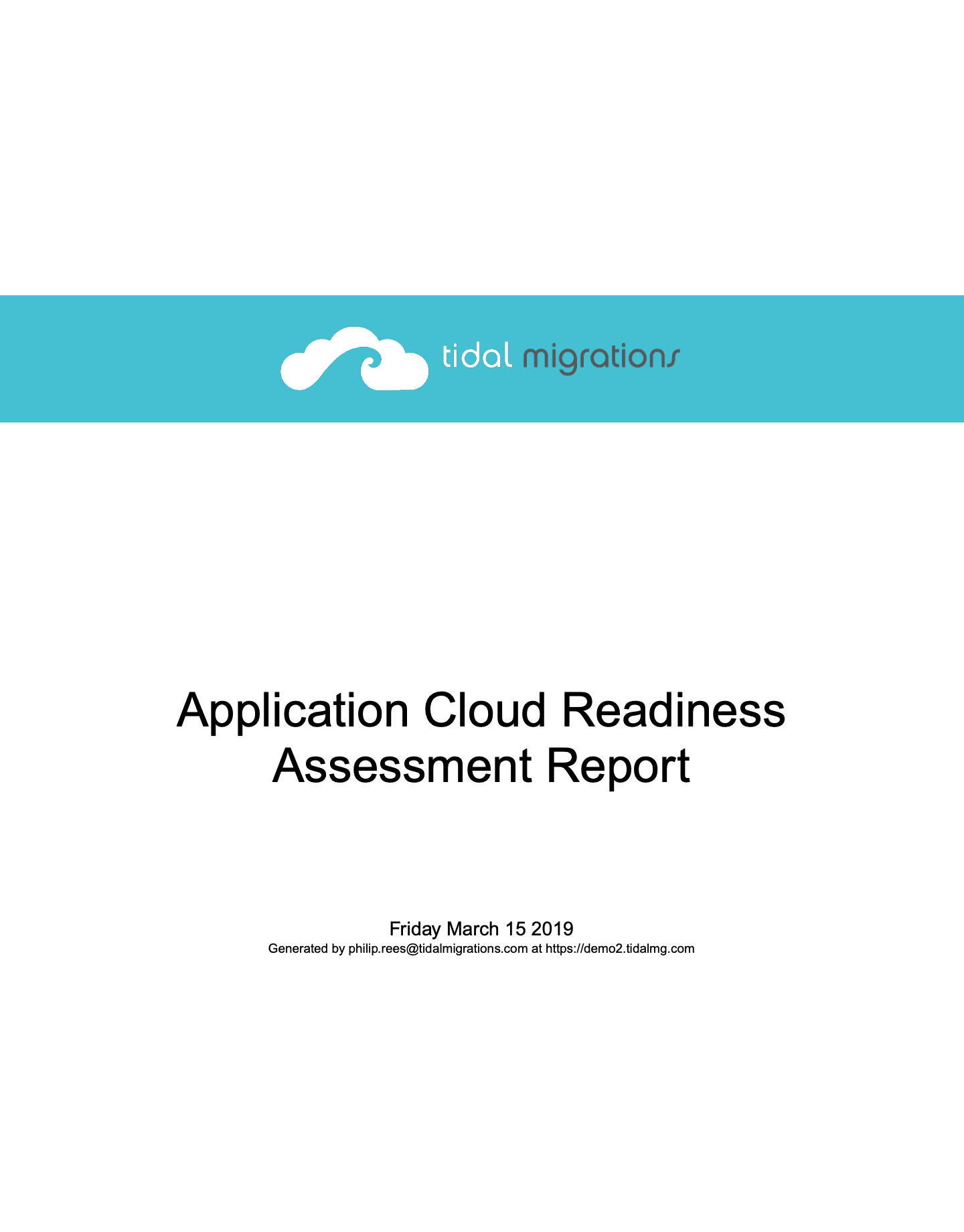 Cloud Application Readiness Assessment Report
